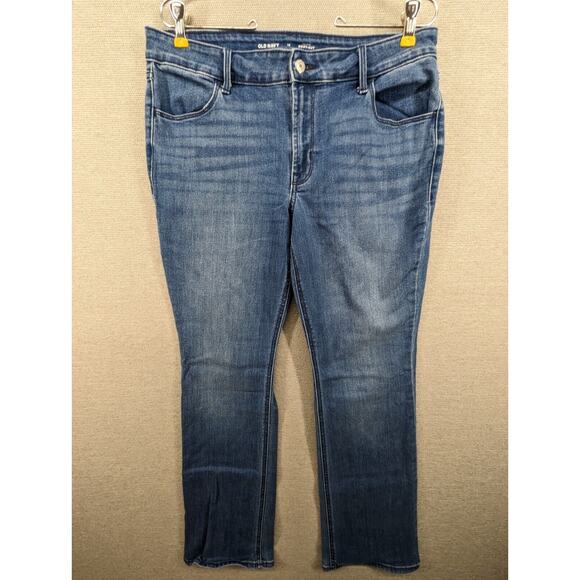Old Navy Blue Jeans Size 12 Short Mid Rise Boot Cut -0424B169 - Picture 1 of 8